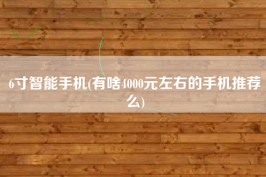 6寸智能手机(有啥4000元左右的手机推荐么)