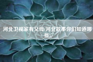 河北卫视家有父母(河北故事你们知道哪些)