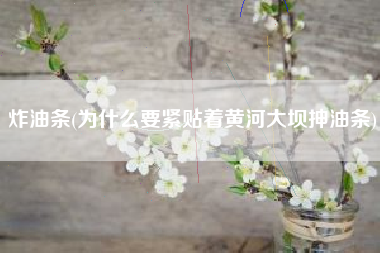 炸油条(为什么要紧贴着黄河大坝抻油条)