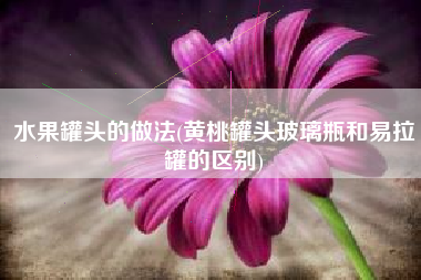 水果罐头的做法(黄桃罐头玻璃瓶和易拉罐的区别)