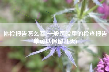 体检报告怎么看(一般医院里的检查报告单可以保留几天)