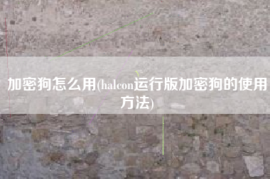 详细阅读:加密狗怎么用(halcon运行版加密狗的使用方法) 加密狗怎么用(halcon运行版加密狗的使用方法)