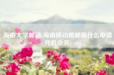 海南大学邮箱(海南移动用邮箱什么申请开机业务)