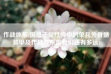 作战体系(国漫正义红师中的单兵外骨骼装甲及作战体系离我们还有多远)