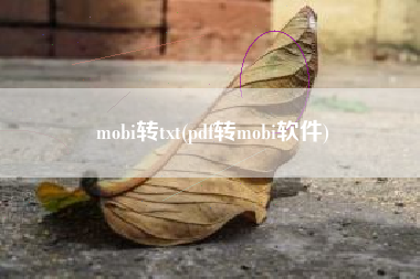 mobi转txt(pdf转mobi软件)