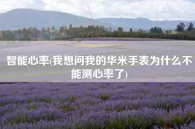 智能心率(我想问我的华米手表为什么不能测心率了)