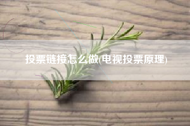 投票链接怎么做(电视投票原理)