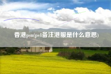 香港psn(ps4备注港服是什么意思)