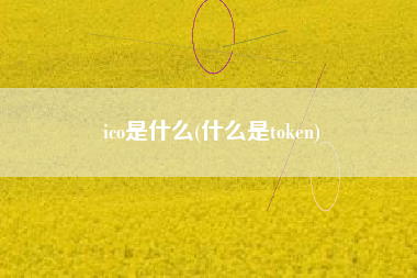 ico是什么(什么是token)