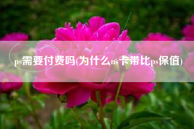 ps需要付费吗(为什么ns卡带比ps保值)