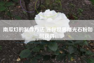 南瓜灯的制作方法(迷你世界曙光石粉如何获得)