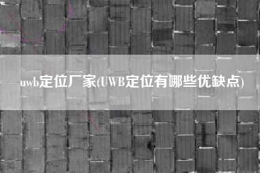 uwb定位厂家(UWB定位有哪些优缺点)