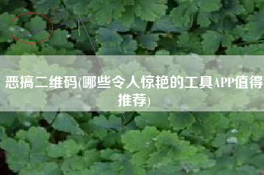恶搞二维码(哪些令人惊艳的工具APP值得推荐)