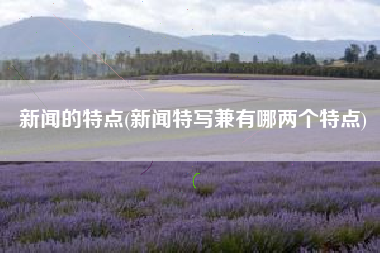 新闻的特点(新闻特写兼有哪两个特点)