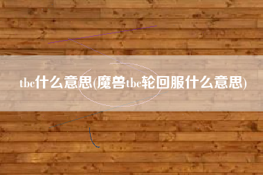 tbc什么意思(魔兽tbc轮回服什么意思)