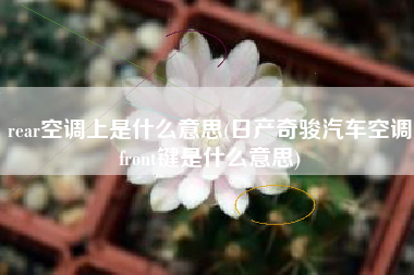rear空调上是什么意思(日产奇骏汽车空调front键是什么意思)