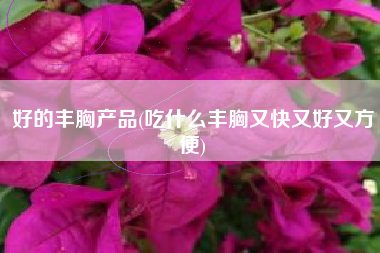 好的丰胸产品(吃什么丰胸又快又好又方便)