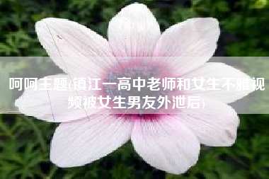 呵呵主题(镇江一高中老师和女生不雅视频被女生男友外泄后)
