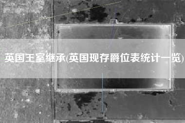 英国王室继承(英国现存爵位表统计一览)