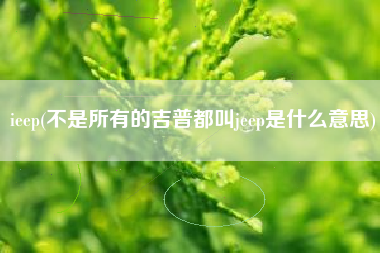 详细阅读:ieep(不是所有的吉普都叫jeep是什么意思) ieep(不是所有的吉普都叫jeep是什么意思)