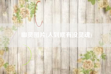 幽灵图片(人到底有没灵魂)