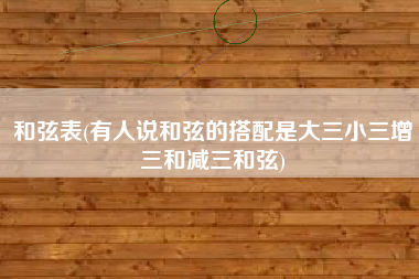 和弦表(有人说和弦的搭配是大三小三增三和减三和弦)