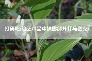 打码吧(给艺术品中裸露部分打马赛克)
