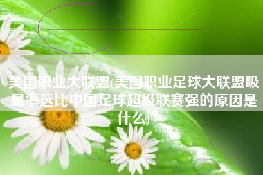 美国职业大联盟(美国职业足球大联盟吸星率远比中国足球超级联赛强的原因是什么)