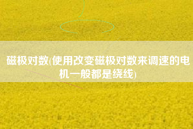 磁极对数(使用改变磁极对数来调速的电机一般都是绕线)
