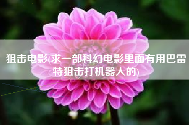 狙击电影(求一部科幻电影里面有用巴雷特狙击打机器人的)