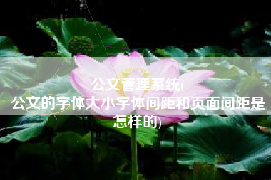 公文管理系统(
公文的字体大小字体间距和页面间距是怎样的) 公文管理系统(
公文的字体大小字体间距和页面间距是怎样的)