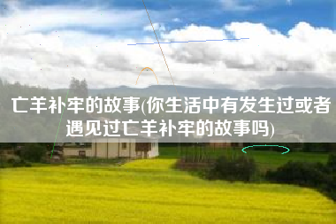 亡羊补牢的故事(你生活中有发生过或者遇见过亡羊补牢的故事吗)