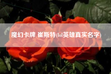 魔幻卡牌 崔斯特(lol英雄真实名字)