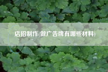 店招制作(做广告牌有哪些材料)