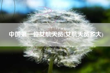 中国第一位女航天员(女航天员多大)