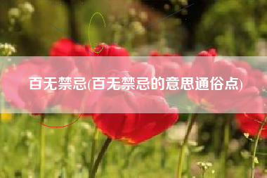 百无禁忌(百无禁忌的意思通俗点)