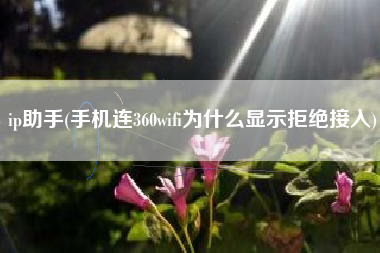 ip助手(手机连360wifi为什么显示拒绝接入)