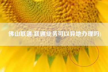 佛山联通(联通业务可以异地办理吗)
