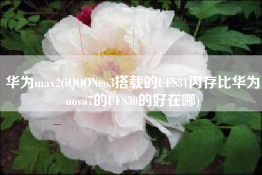 华为max2(iQOONeo3搭载的UFS31闪存比华为nova7的UFS30的好在哪)