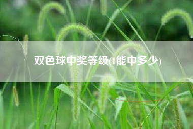 双色球中奖等级(1能中多少)