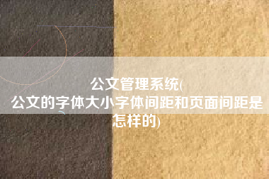 公文管理系统(
公文的字体大小字体间距和页面间距是怎样的) 公文管理系统(
公文的字体大小字体间距和页面间距是怎样的)