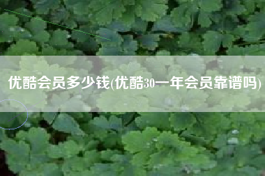 优酷会员多少钱(优酷30一年会员靠谱吗)