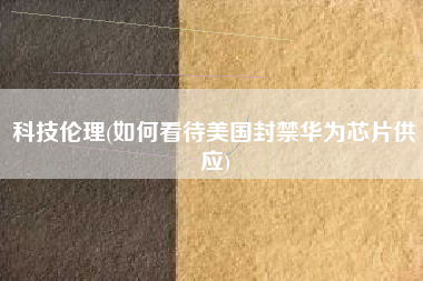 科技伦理(如何看待美国封禁华为芯片供应)