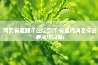 详细阅读:网易有道翻译在线翻译(有道词典怎样安装离线词库) 网易有道翻译在线翻译(有道词典怎样安装离线词库)