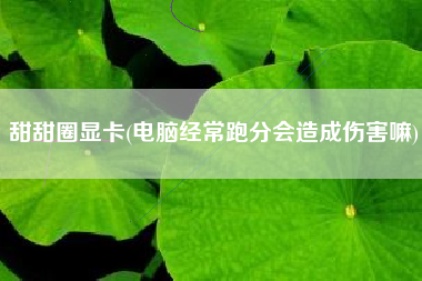 甜甜圈显卡(电脑经常跑分会造成伤害嘛)