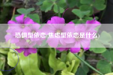 恐惧型依恋(焦虑型依恋是什么)