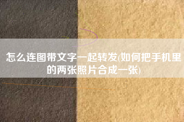 怎么连图带文字一起转发(如何把手机里的两张照片合成一张)