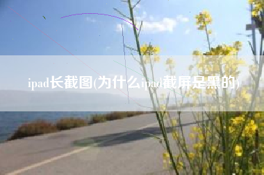 ipad长截图(为什么ipad截屏是黑的)