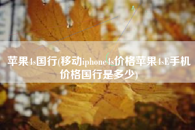苹果4s国行(移动iphone4s价格苹果4sE手机价格国行是多少)