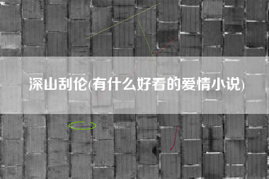深山刮伦(有什么好看的爱情小说)